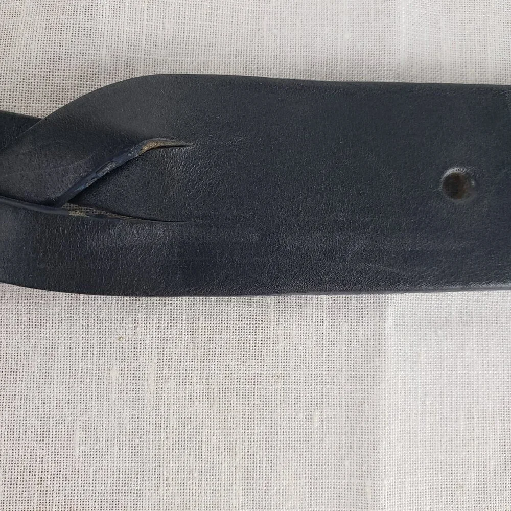 Coach Braided Belt Black Leather 1.5